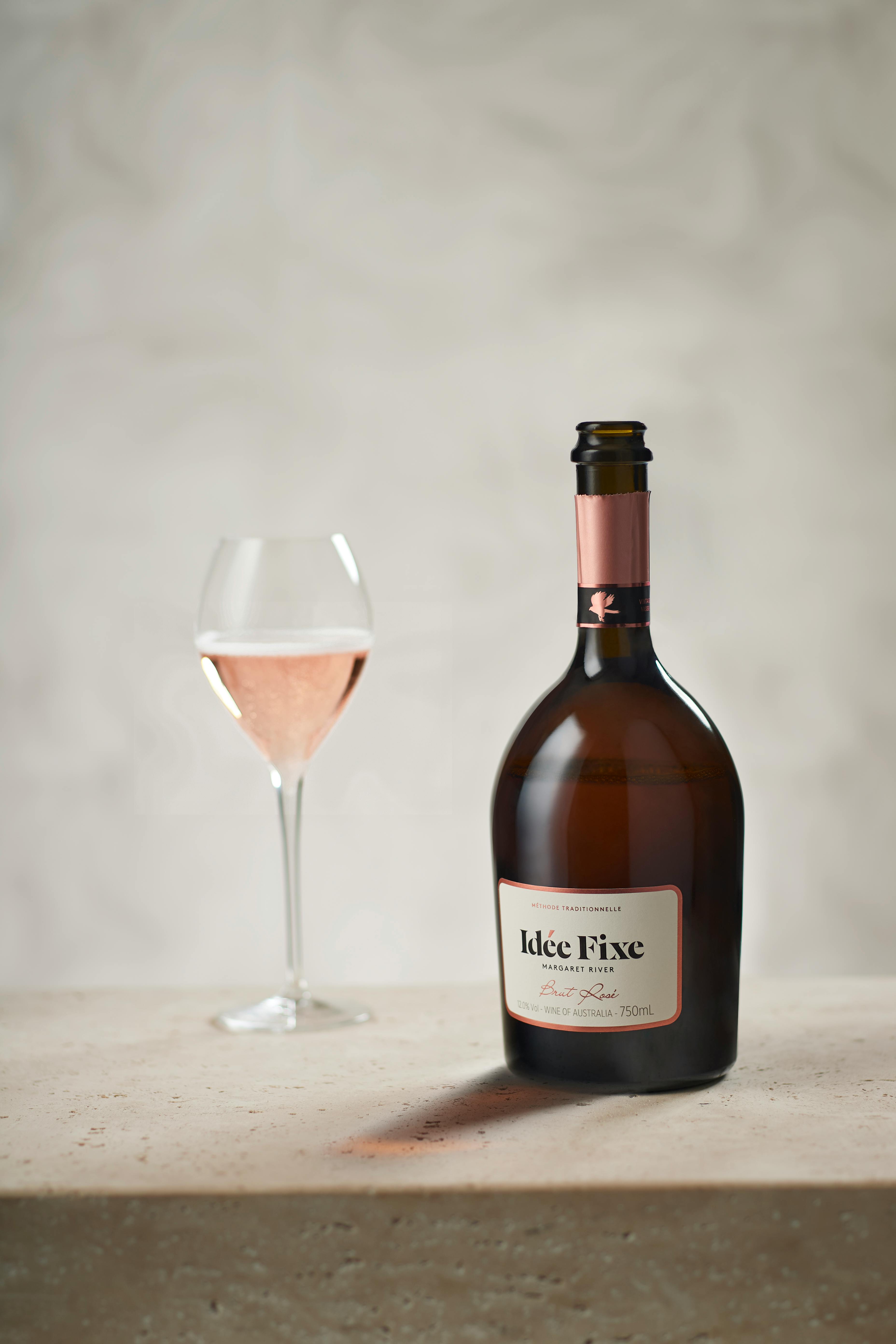 Idee Fixe Brut Rose Bottle Glass